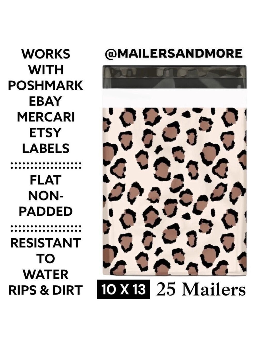 25 10X13 Poly Mailers Leopard Shipping Envelopes Bags PRICE IS FIRM - Picture 3 of 9